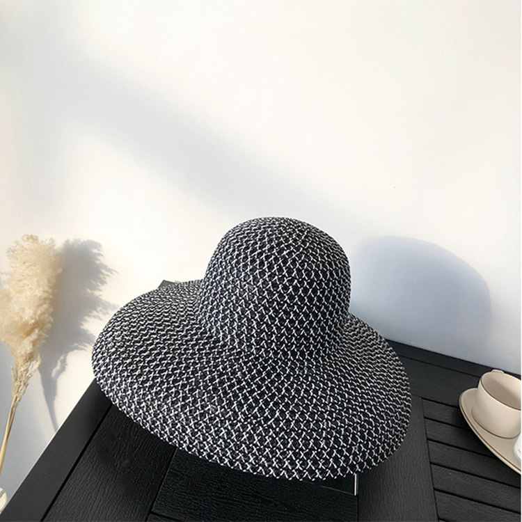 Summer wide-brimmed sun hat retro sun protection and sunshading hat 4
