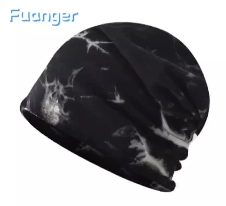 Fall/winter unisex tie-dyed single-layer pullover slouchy hat
