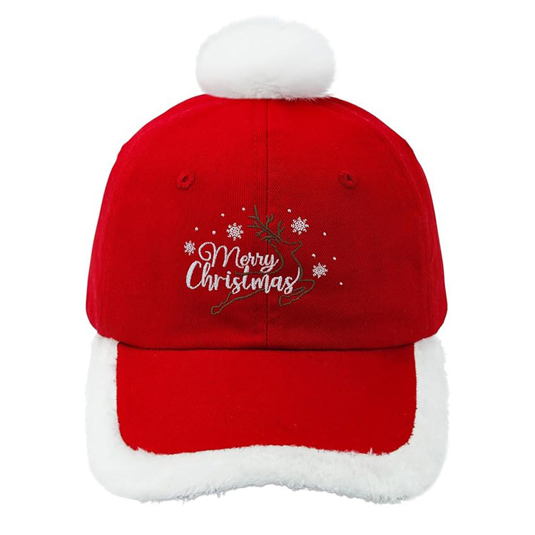 Red Christmas Baseball Cap - Festive Adult Hat for Parties & Evenings 2