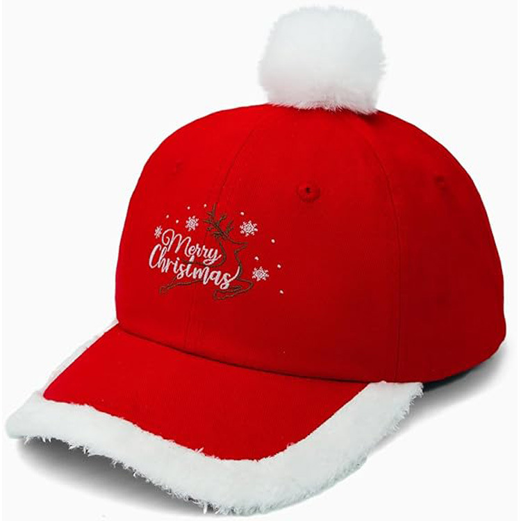 Red Christmas Baseball Cap - Festive Adult Hat for Parties & Evenings 1