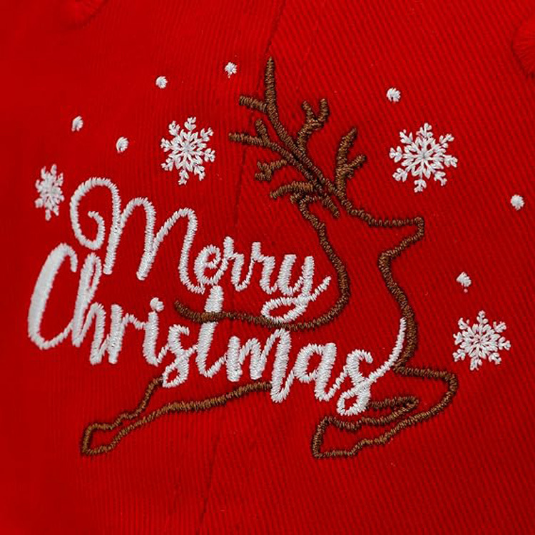 Red Christmas Baseball Cap - Festive Adult Hat for Parties & Evenings 3