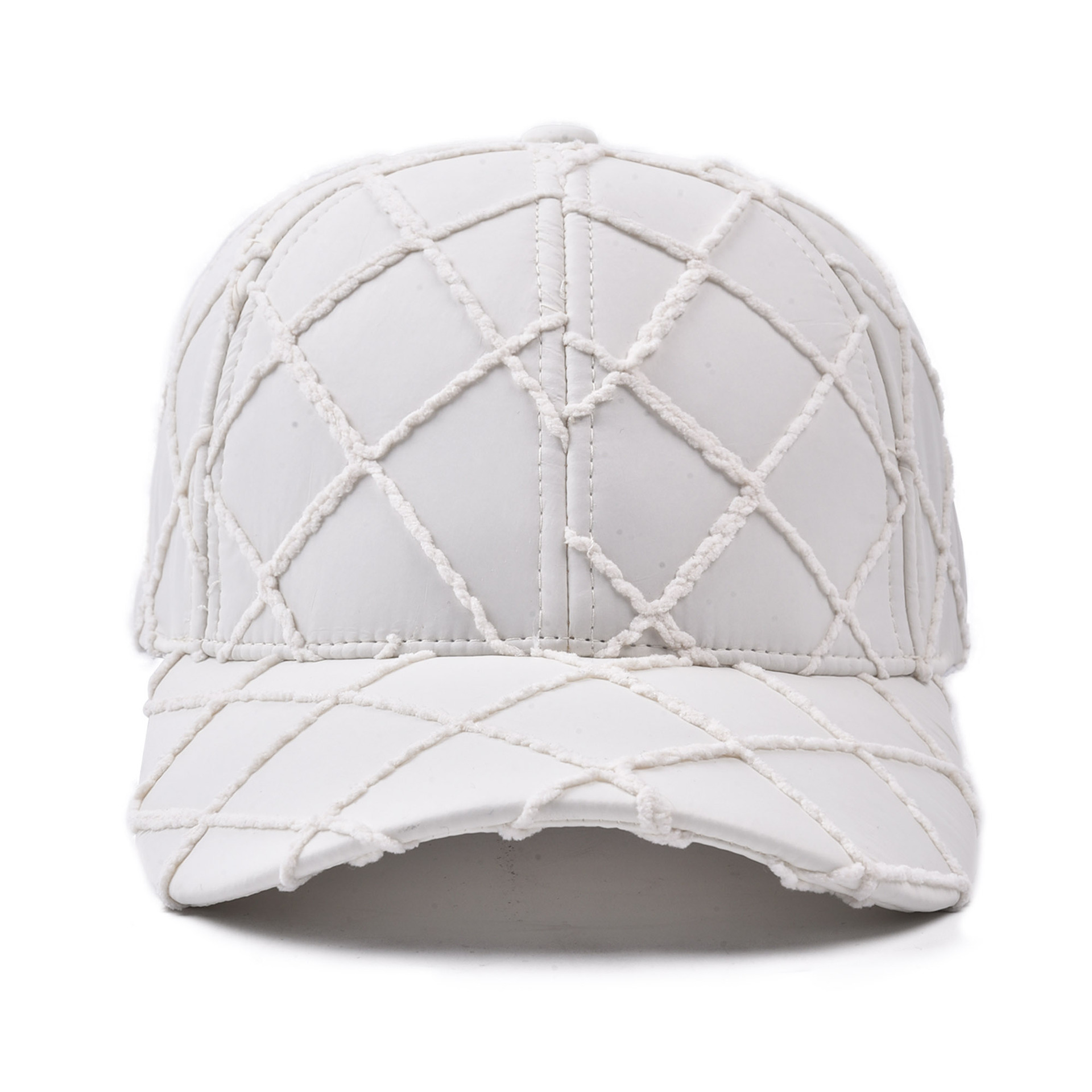 Weiße Baseballkappe