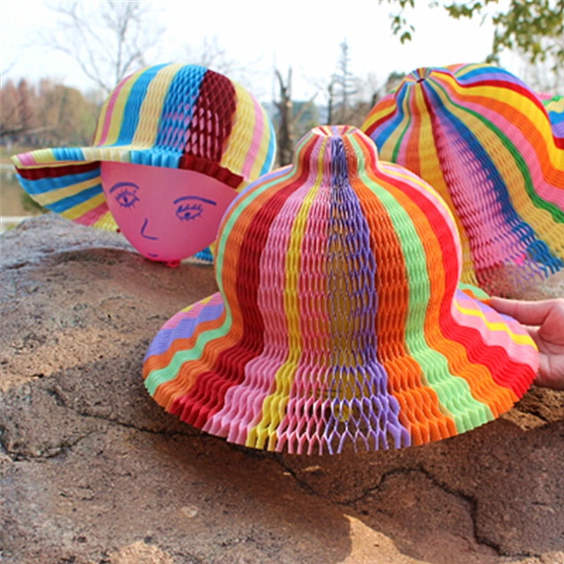 Creative Paper Hat Vase Hat, Magic Vase Hat, Versatile Foldable Paper Hat 1