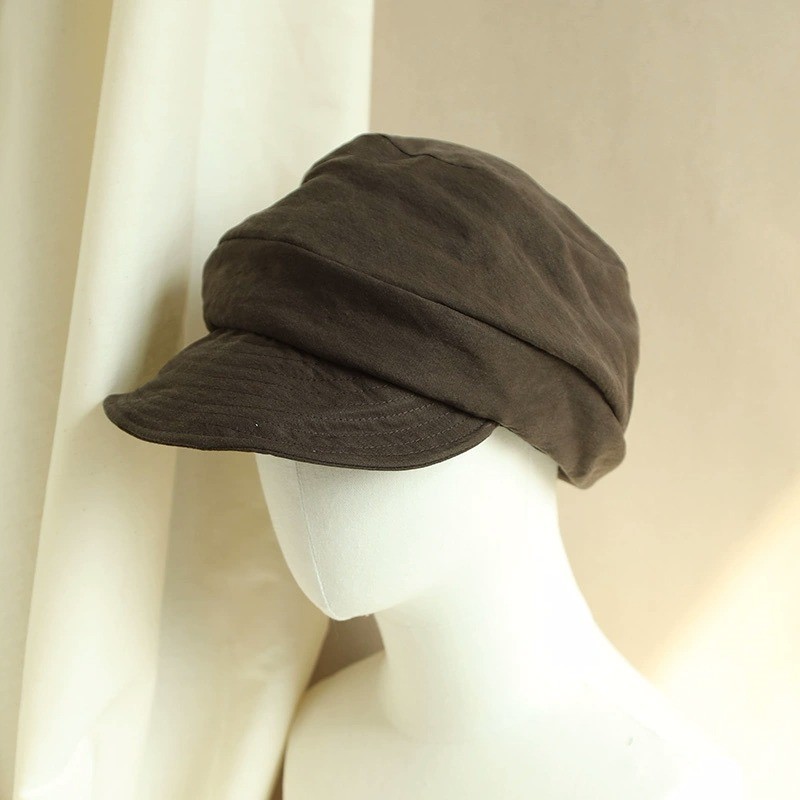 Damen-Baskenmütze aus Lyocell – Weiche Krempe, Vintage-Stil im literarischen Stil für einen eleganten Look 7