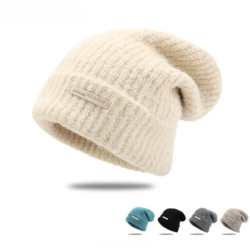 Winter Chunky Knit Beanie for Big Head 1