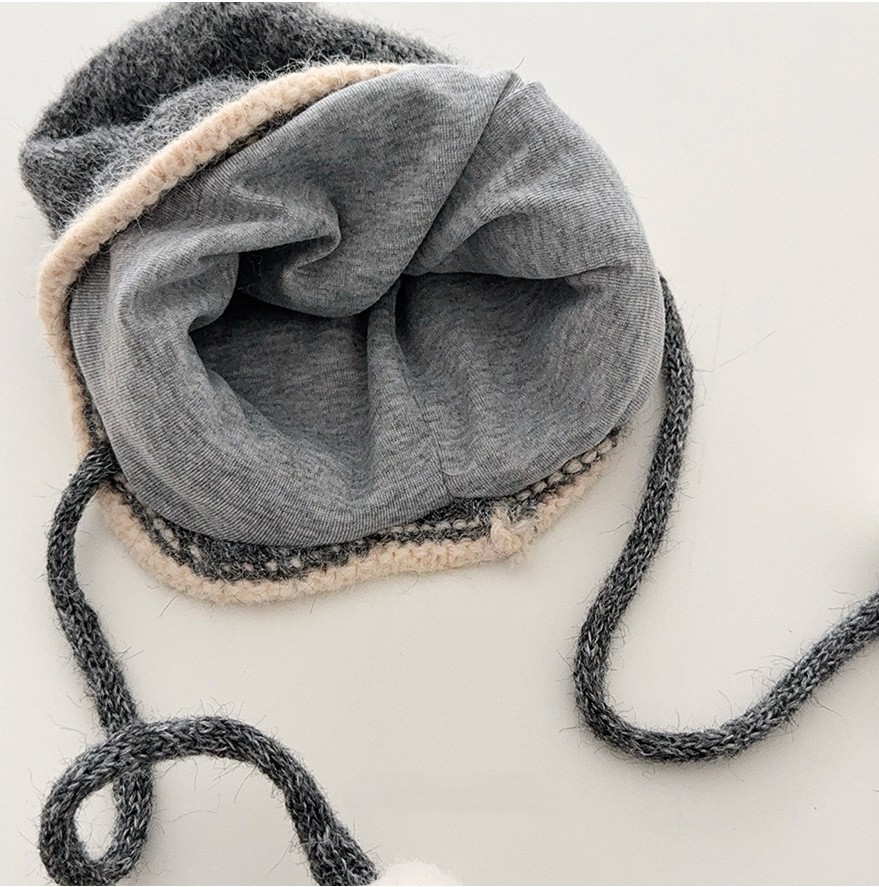 Kids Winter Knitted Earflap Hats - Windproof Thickened Baby Beanies 8