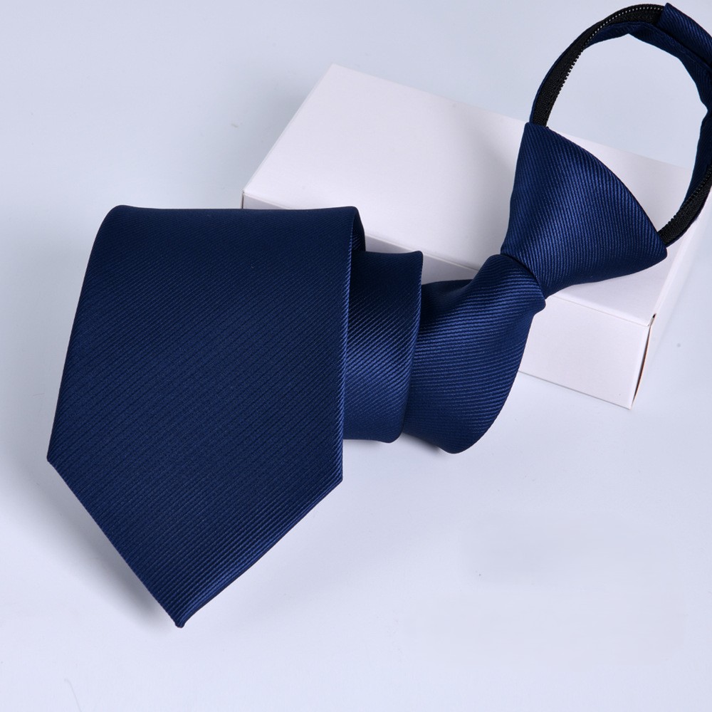 Zipper Tie for Men - 8cm Solid Color Easy-On Business Formal Tie | No Tie Knot Needed 2