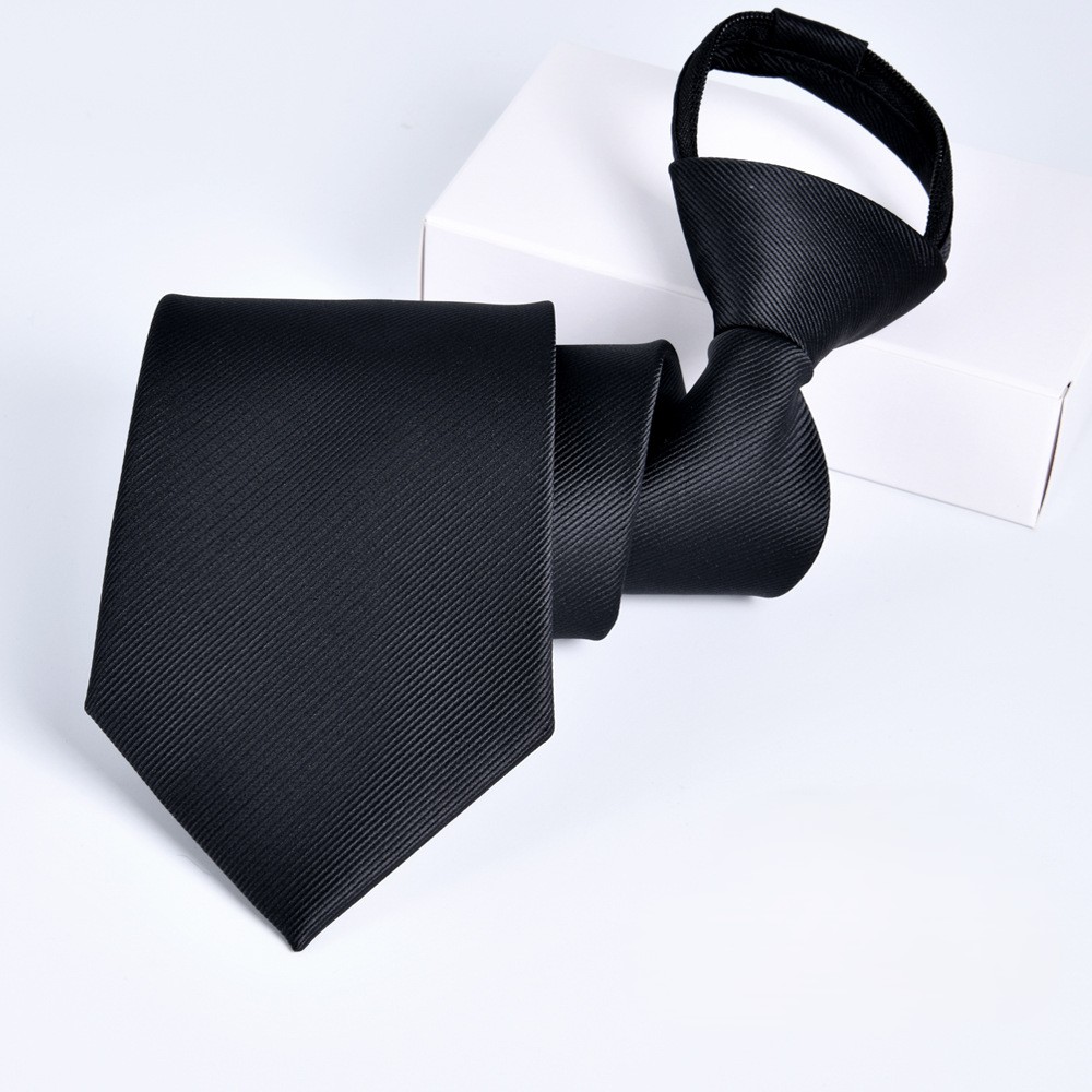 Zipper Tie for Men - 8cm Solid Color Easy-On Business Formal Tie | No Tie Knot Needed 3