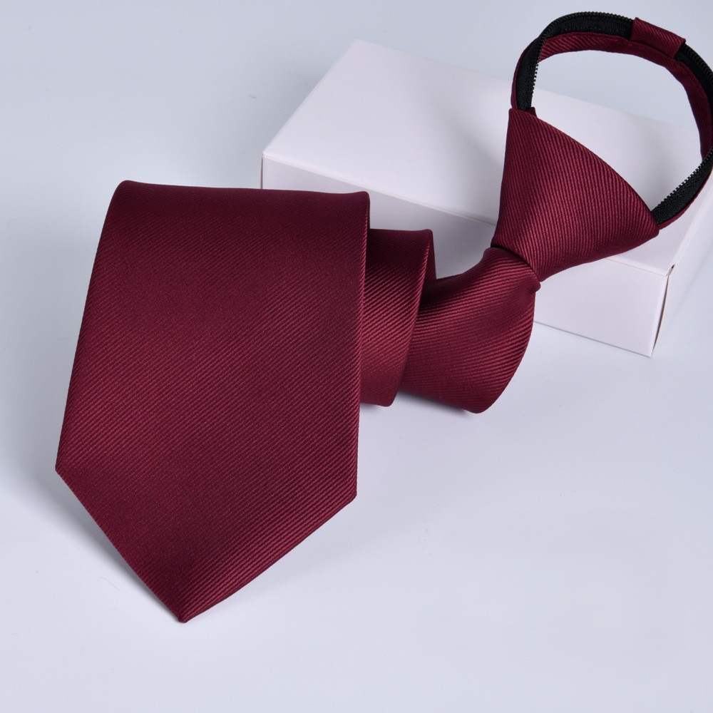 Zipper Tie for Men - 8cm Solid Color Easy-On Business Formal Tie | No Tie Knot Needed 5