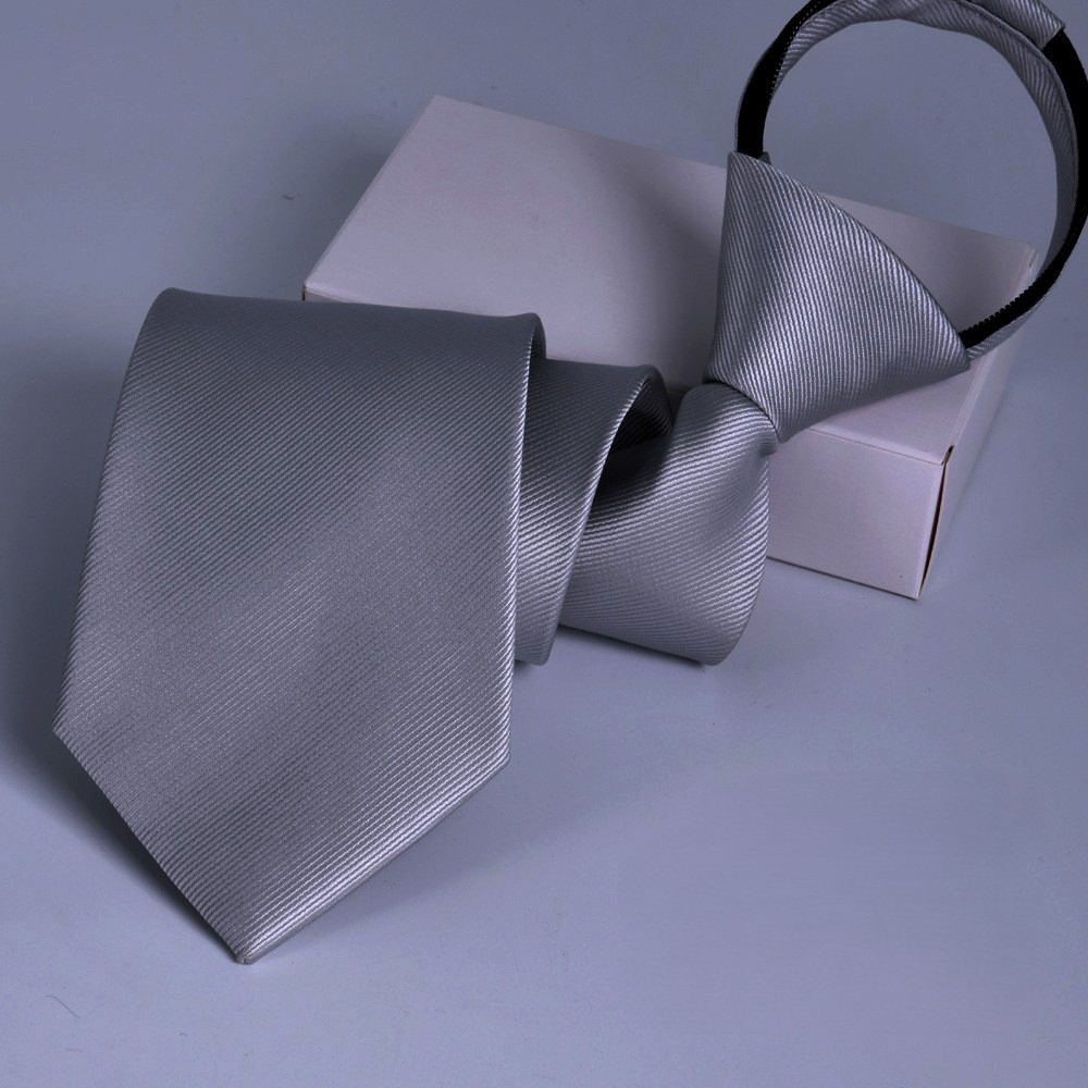 Zipper Tie for Men - 8cm Solid Color Easy-On Business Formal Tie | No Tie Knot Needed 6