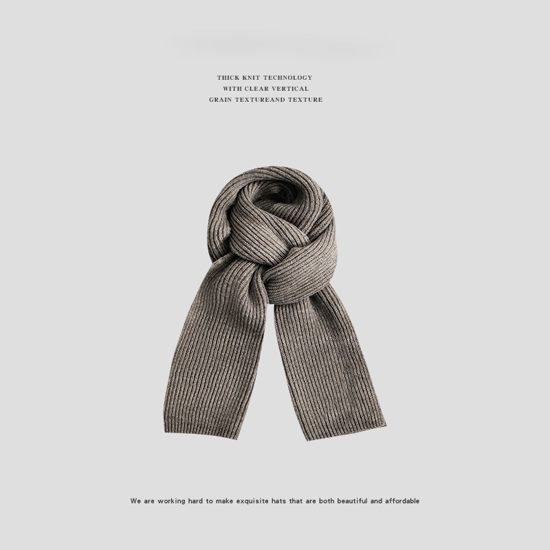 Premium Solid Color Knit Scarf - Unisex Winter Warmth & Minimalist Elegance 9