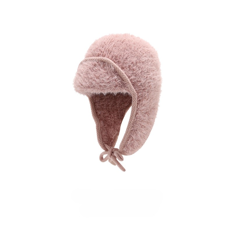 Winter New Knit Hat - Thickened Fleece Lined Beanie with Ear Flaps, Windproof Warm Fuzzy Hat for Autumn & Winter 7