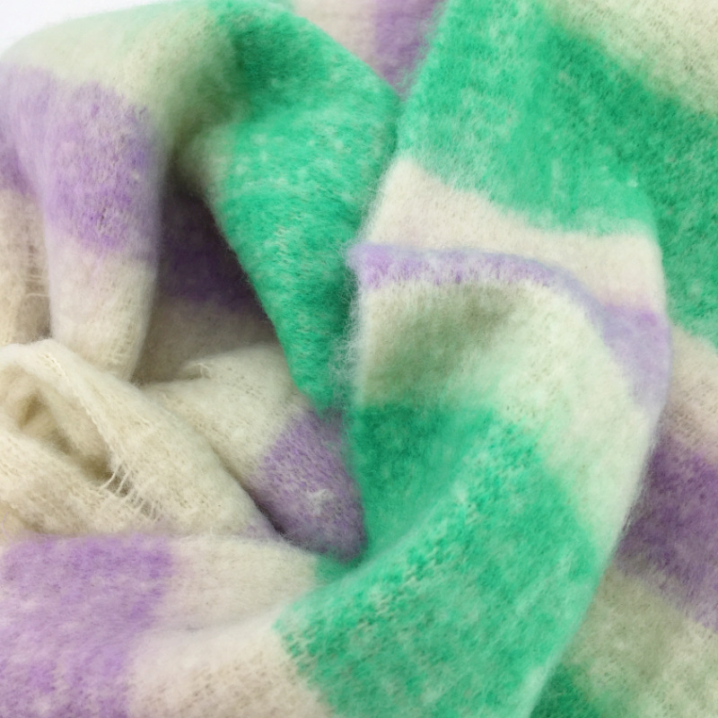 Rainbow Striped Fringe Scarf Shawl - Cozy Winter Accessory 10