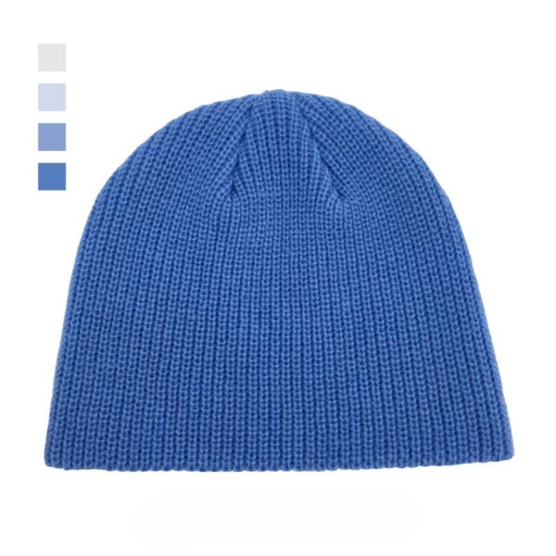 Strickpullover-Mütze – blau