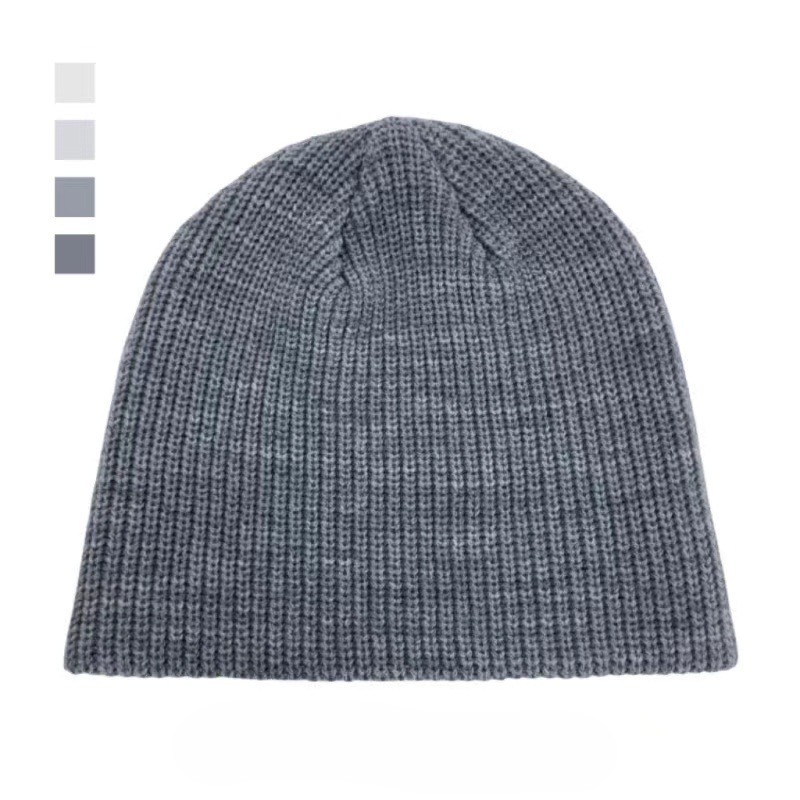 Strickpullover-Mütze – grau