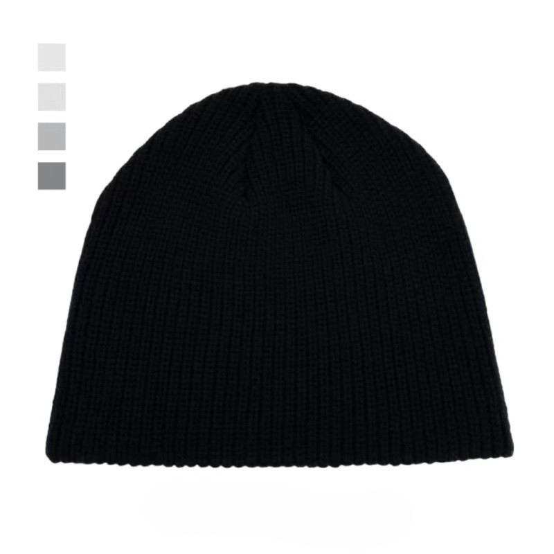 Strickpullover-Mütze – schwarz