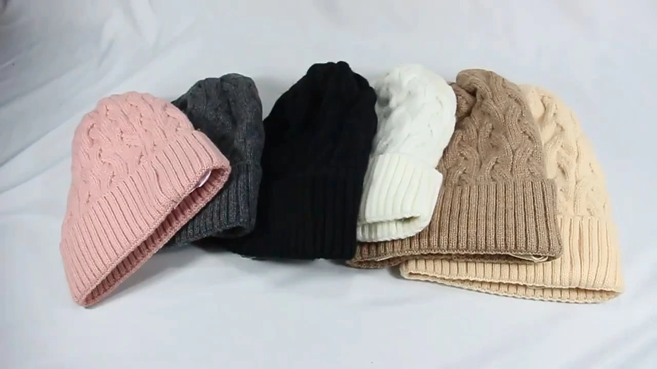 New Autumn/Winter Style! Double - Layered Thick Cashmere Blend Beanie 1