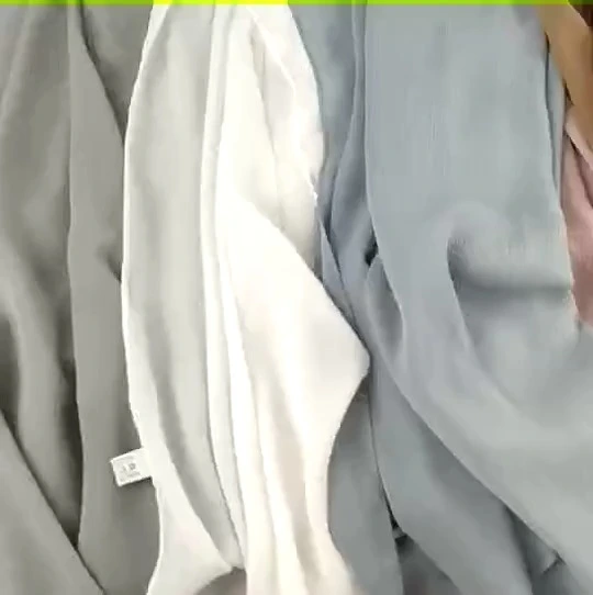 Hot Sale! Pearl Chiffon Long Scarf with Willow Crepe Fabric 1