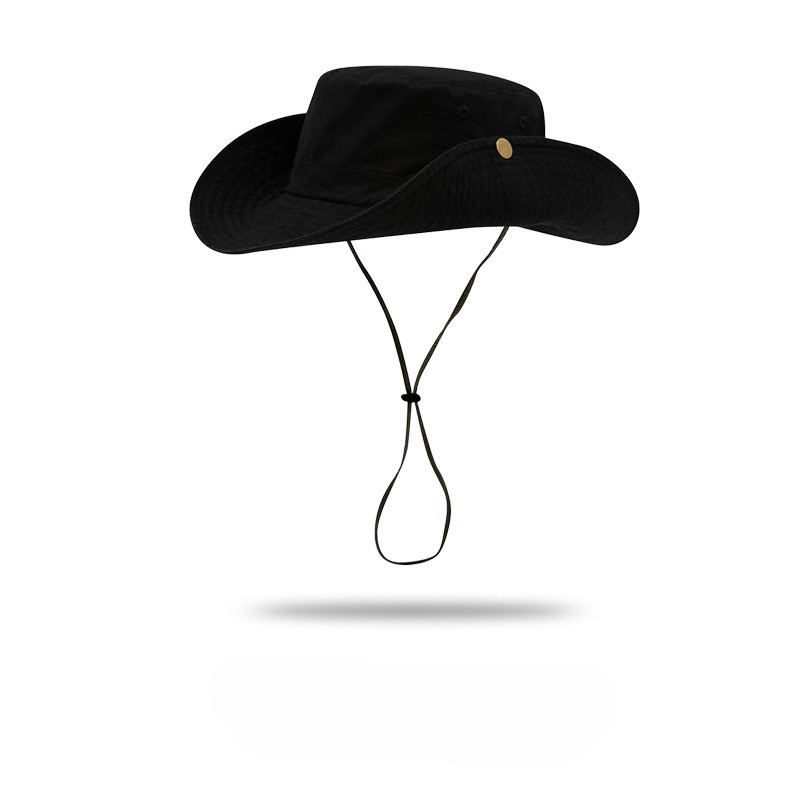 wide brim bucket hat