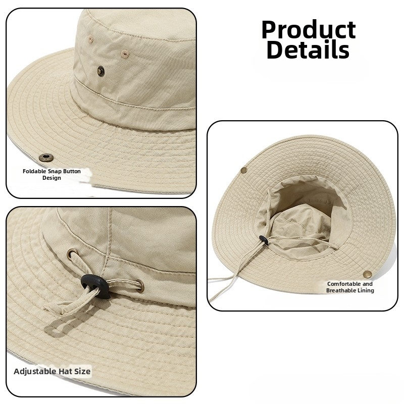 wide brim bucket hat
