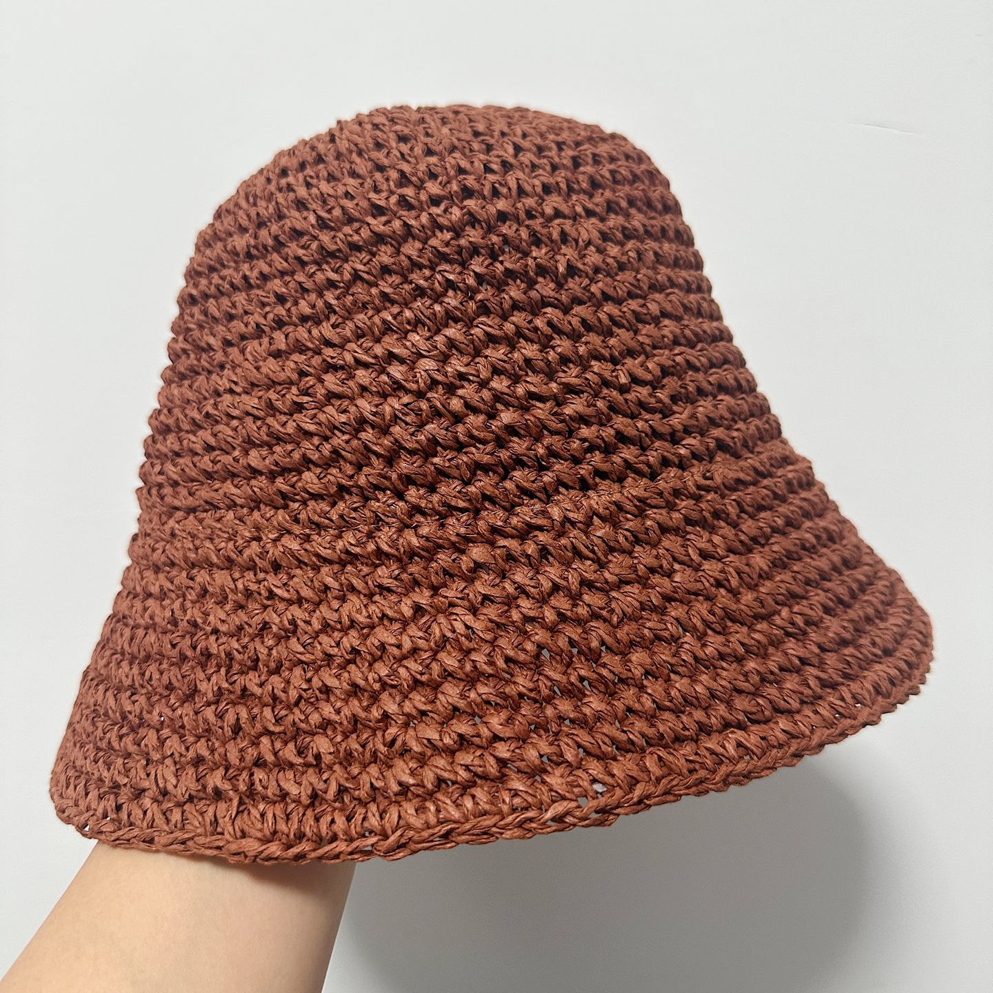 Handgefertigter Stroh-Bucket-Hat für Damen 11