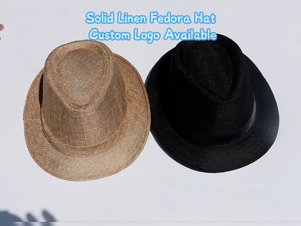 Chapeau Fedora en lin personnalisé avec logo | Fabricant de chapeaux OEM Fuanger