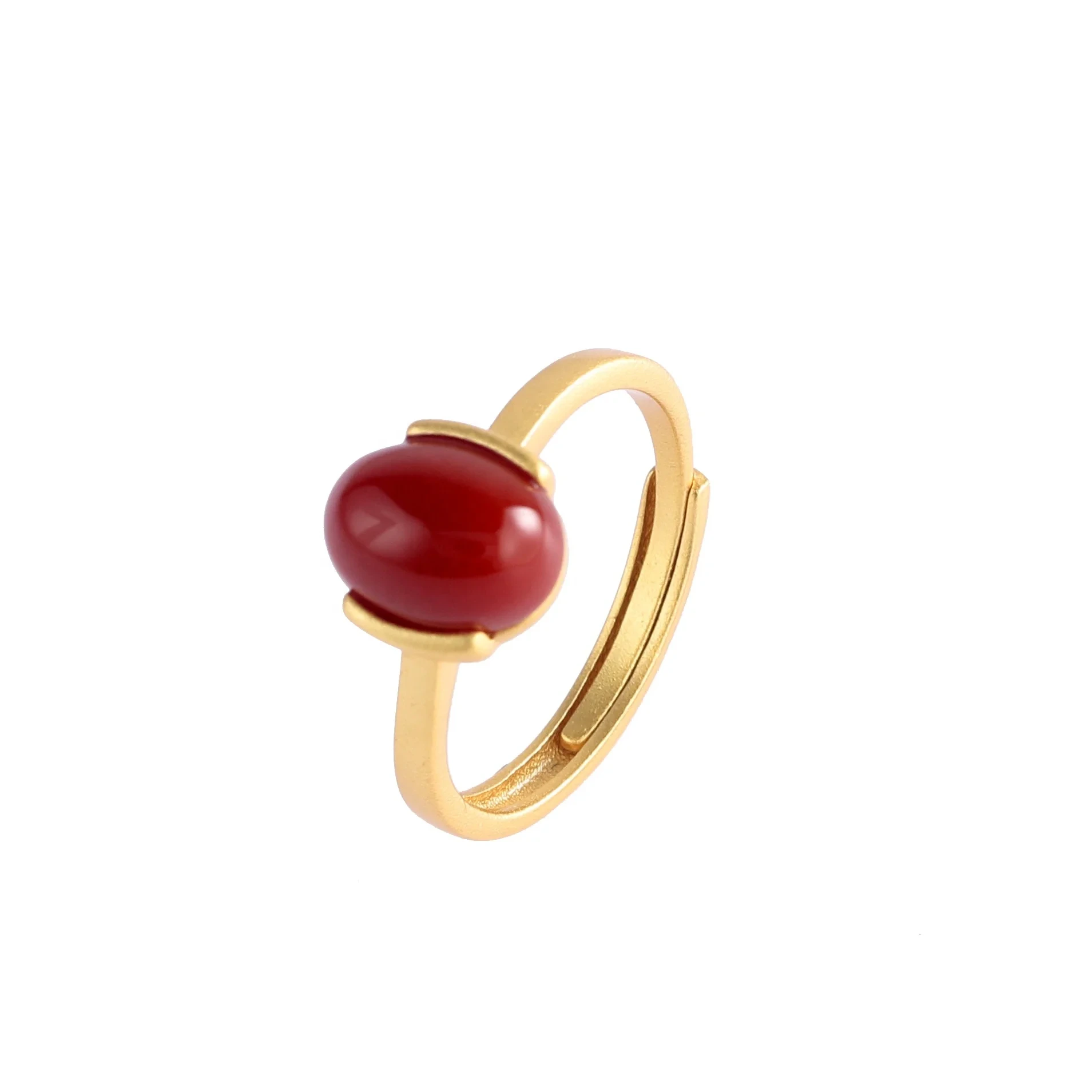 Moda feminina joias 18k ouro não manchado prata esterlina musgo ágata anéis de noivado para meninas 1