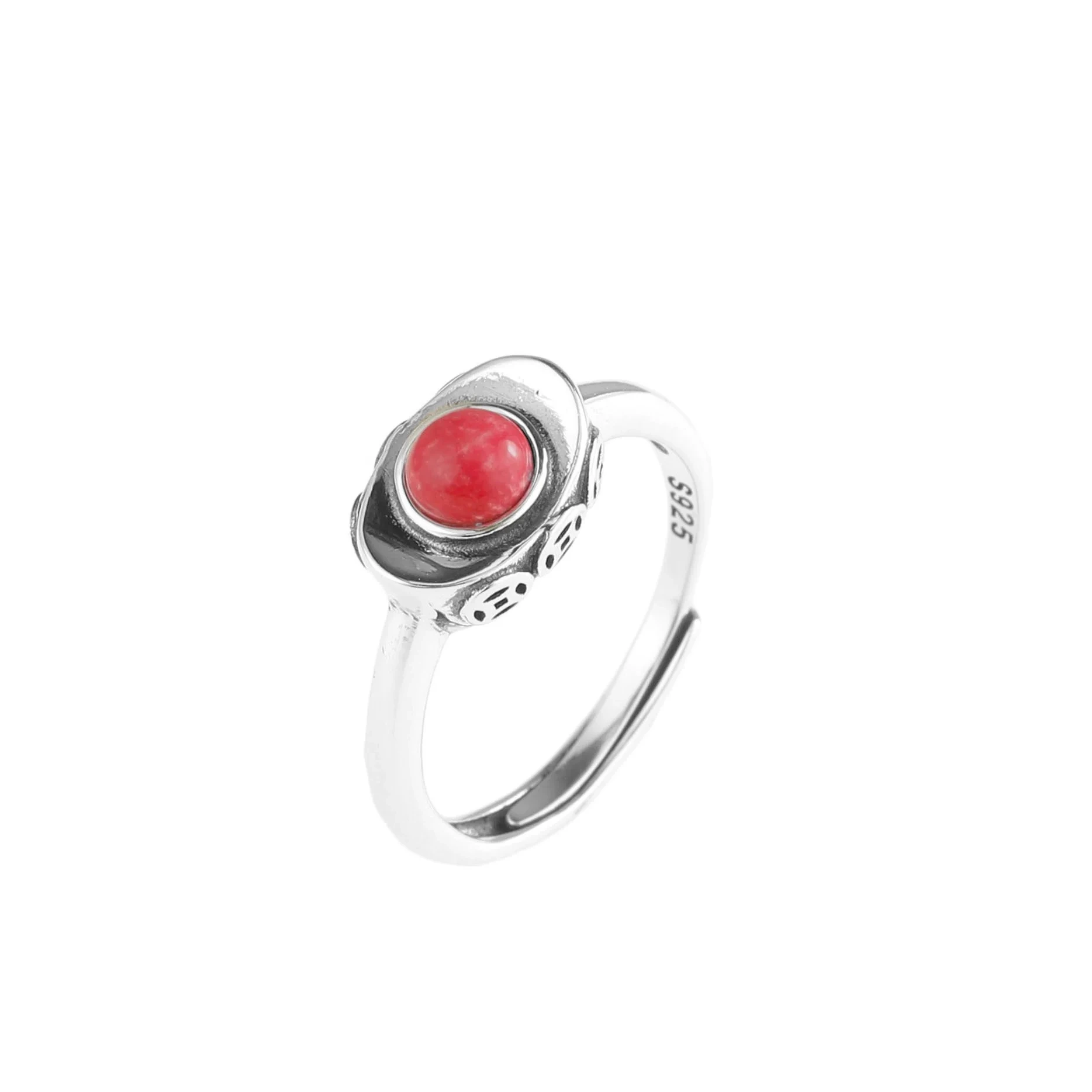 2024 New Rich Ring 925 Sterling Silver Engagement Diamond Women's Jewelry Index Finger Agate Ring Model Woman 1