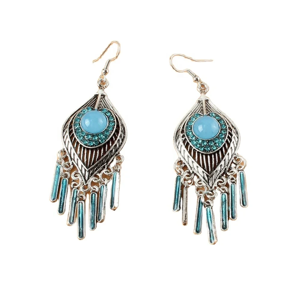 New Arrival Wholesale Cheap Price Fashion African Fabric Tassel Earrings Bohemian Earrings Tassel 1