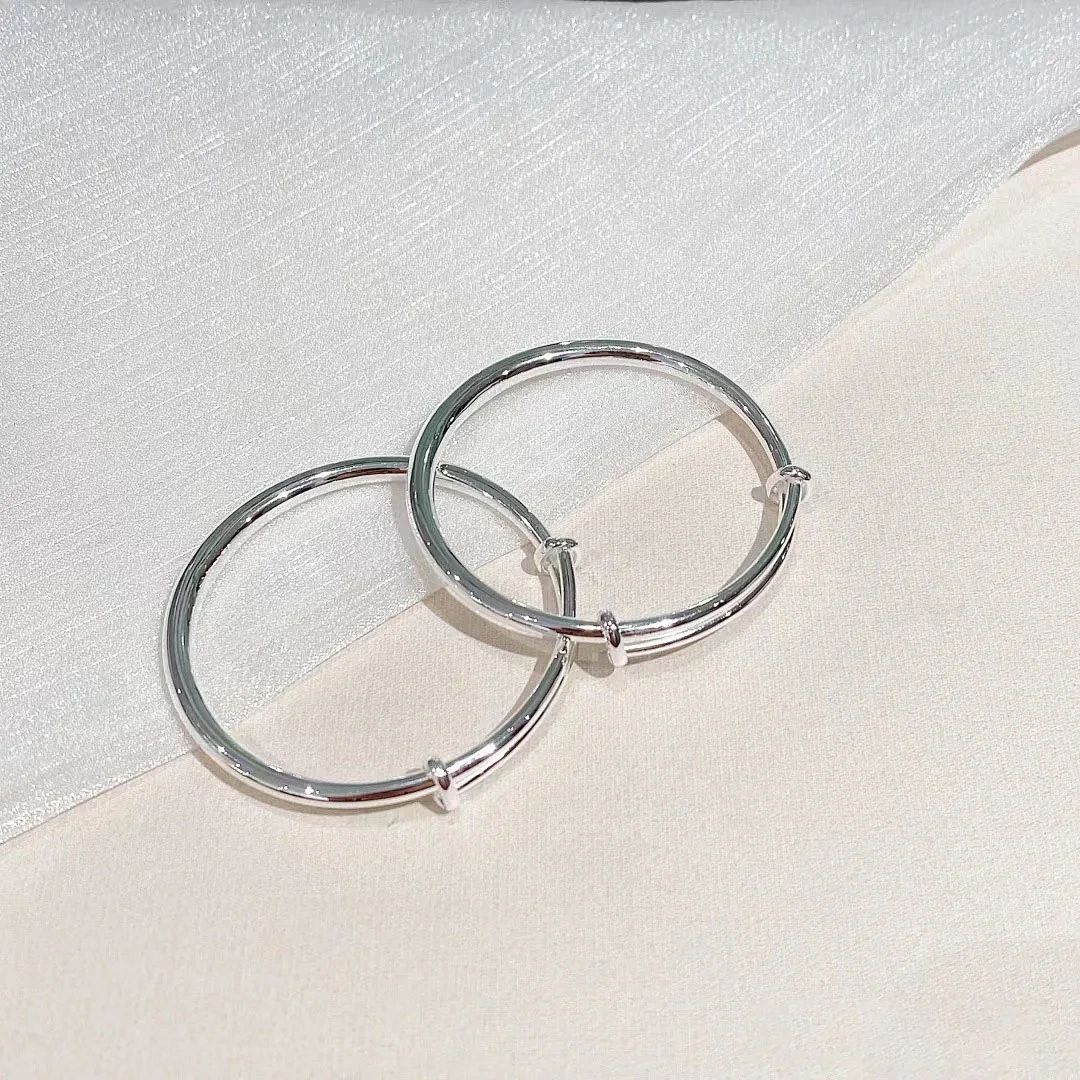 Wholesale S999 Pure Silver Baby Bracelet Children's Jewelry Baby Sterling Silver Bracelet 1