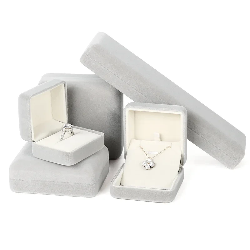 Wholesale Velvet Jewelry Box For Ring Necklace Bracelet Display Jewelry Box 1