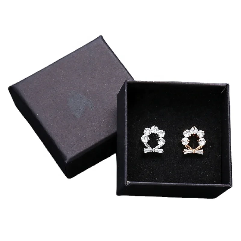 Factory Supply Black Box Ring Earrings Box Necklace Set Box Jewelry Gift 1