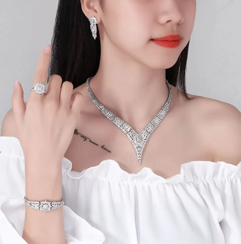 Fashion Luxury Bridal Jewelry Set For Wedding 1
