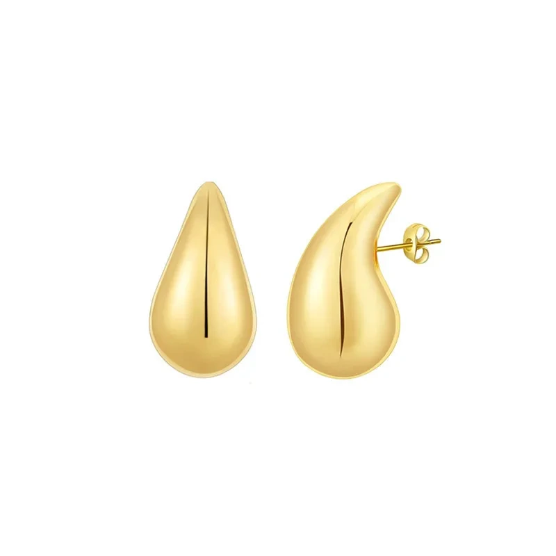 High Quality Fast Delivery Fashion Vintage Luxury Jewelry Women Party Accessories Retro Pvd Gold Teardrop Water Drop Earrings 1