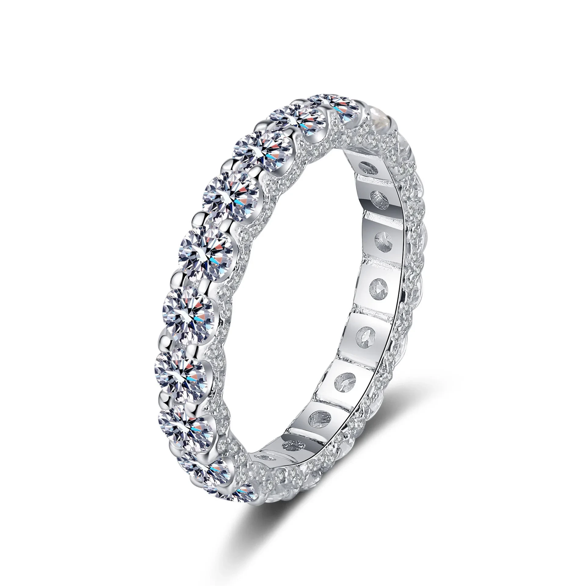 Fashion 925 Sterling Silver Pt950 Plated Luxury Jewellery Moissanite Engagement High Quality Moissanite Rings For Women 1