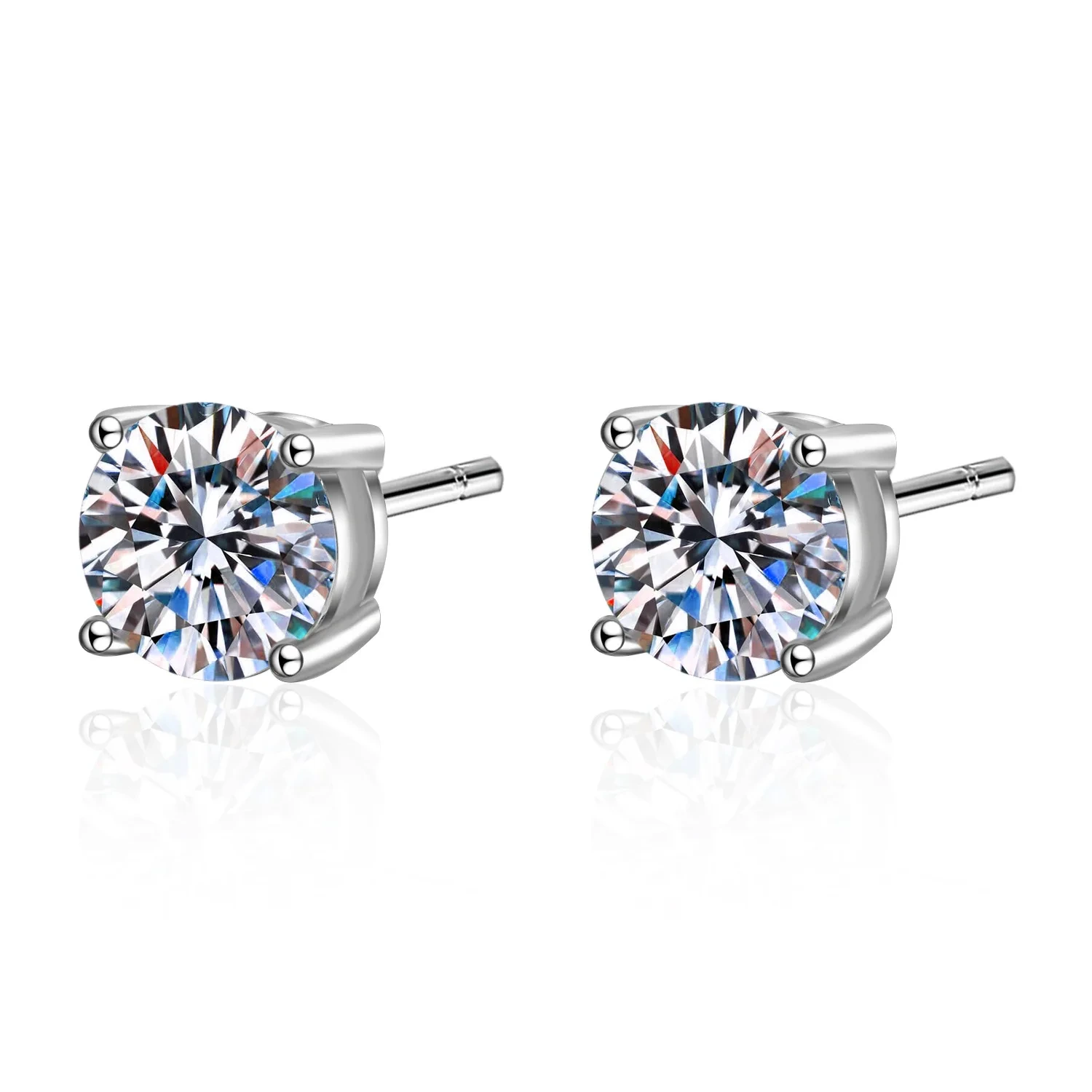 High Quality Fast Delivery 925 Sterling Silver Women Flower Moissanite Vvs Stud Earrings For Girls 1