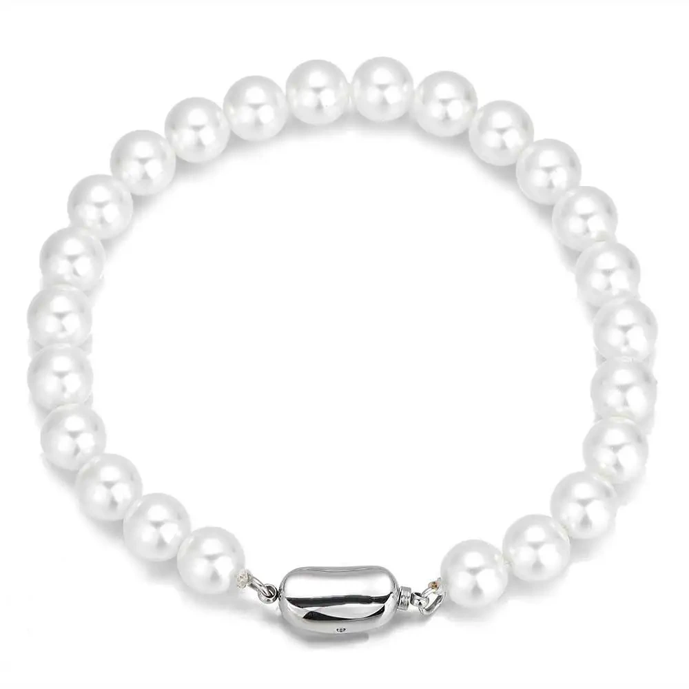Fashion Hip Hop 8mm Pearl Bracelet Women Light Luxury 2024 Bracelet With Pearls 1