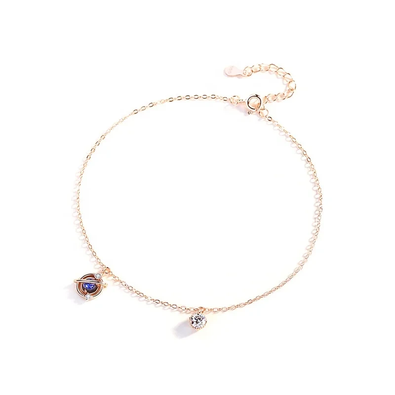 Las tobilleras de plata más nuevas de alta calidad diseñadas para las mujeres no deslustran la tobillera de la joyería de la plata esterlina 925 1
