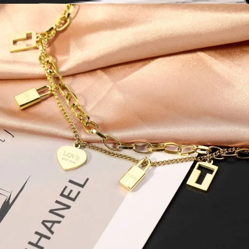 Fashion Couple Girlfriends Bangle Multi-layer Winding Forest Titanium Steel Charm Bracelet 1