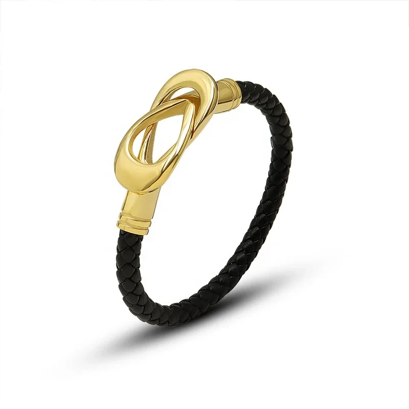 Stainless Steel Gold Black Silver Three Color For Choosing Magnet Buckle Adjustable Rope Bracelet For Women 1