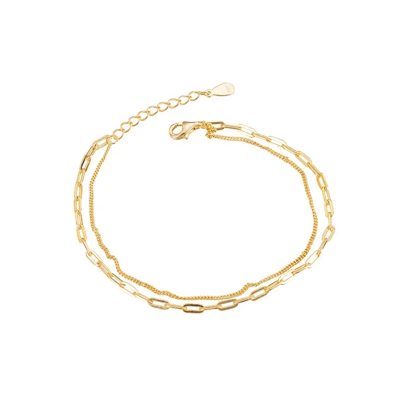 2022 Fashion Wholesale Adjustable 925 Sterling Silver Link Bracelet For Woman 1