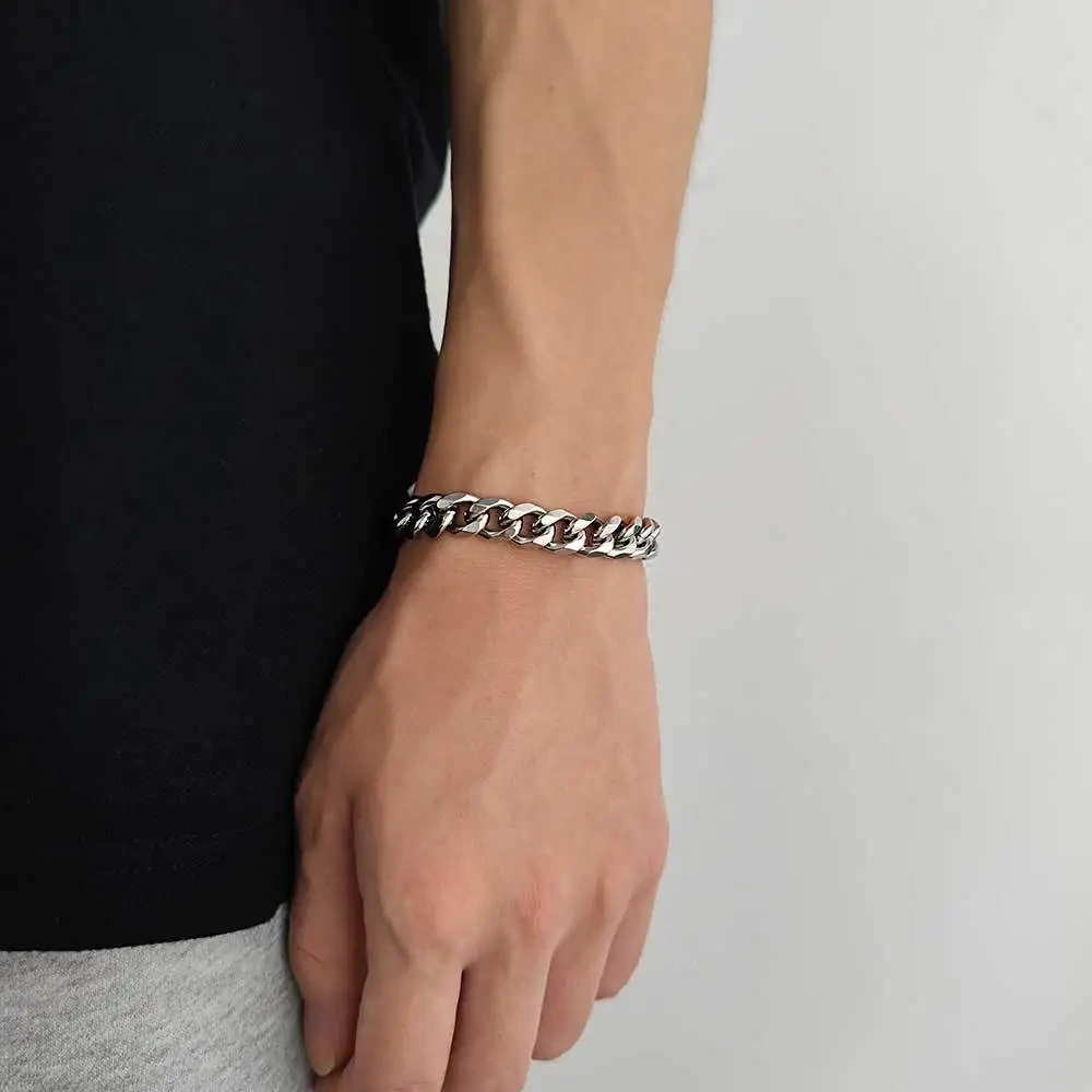 Hip Hop 11mm Titanium Steel Cuban Chain Bracelet Stainless Steel Men's Bracelet Wholesale Jewelry 1