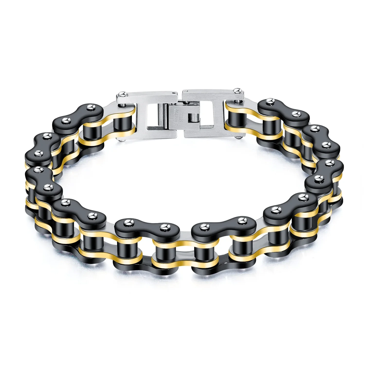 Different Color Retro Bicycle Chain Bracelet Stainless Steel Motorcycle Chain Bracelet High Quality Chains And Bracelet 1