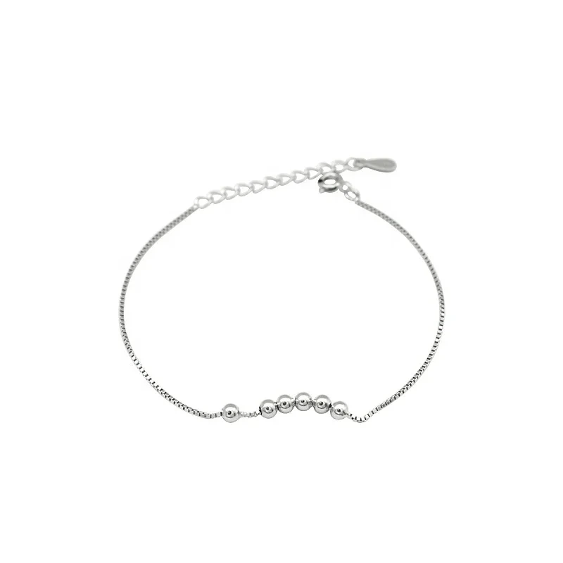 Fashion Bracelet 925 Sterling Silver Jewelry Peas Silver Bead Bracelet 1