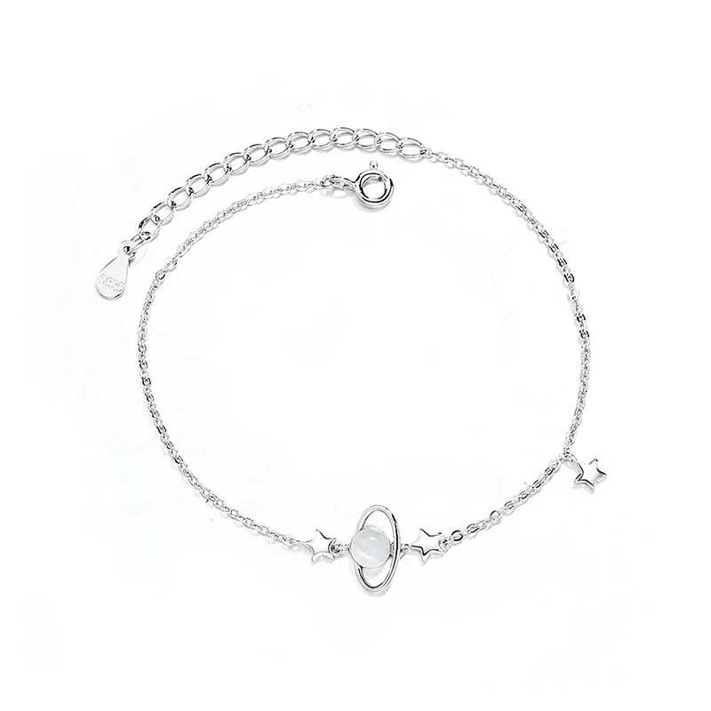 Fashion New Ladies Fine Jewelry S925 Sterling Silver Bracelet Women Dream Planet Moonlight Stone Smart Bracelets 1