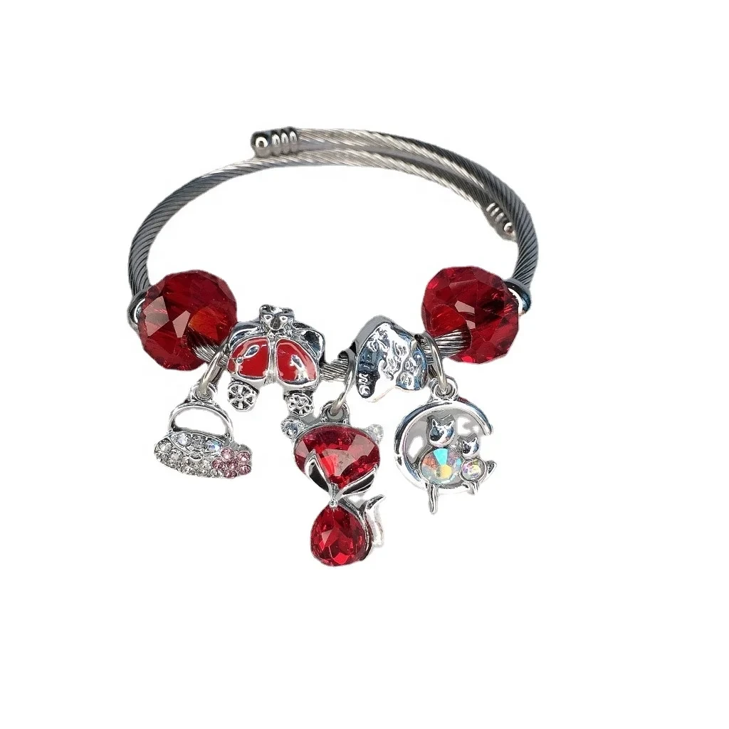 Ladies Jewelry Accessories Wholesale Crystal Beads Bracelet Red Bracelet For Girls And Ladies 1