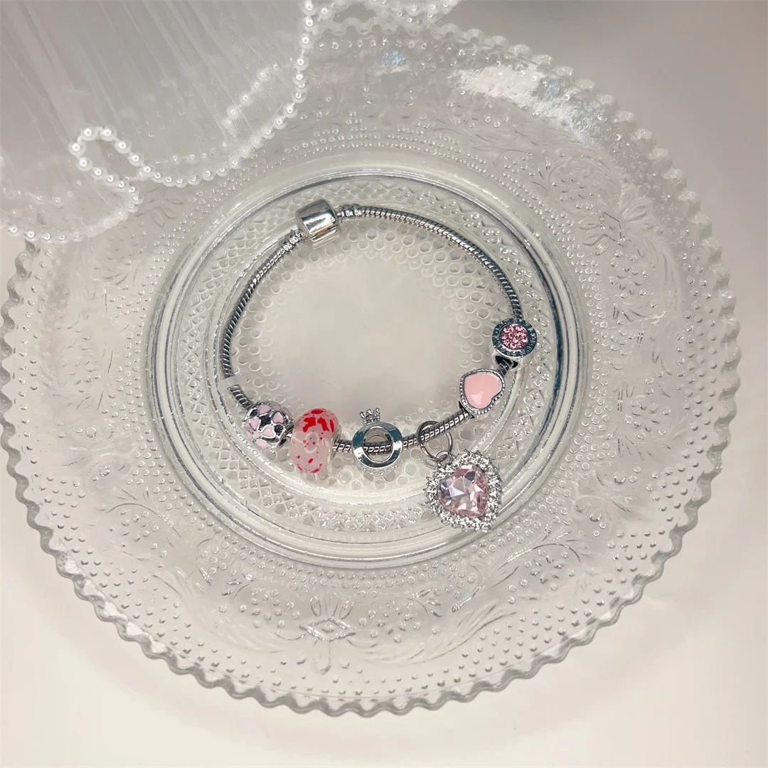 Blue Flare Wish Women Charm Bracelet Pandor Ocean Heart Cute Cartoon Bangle Jewelry 1