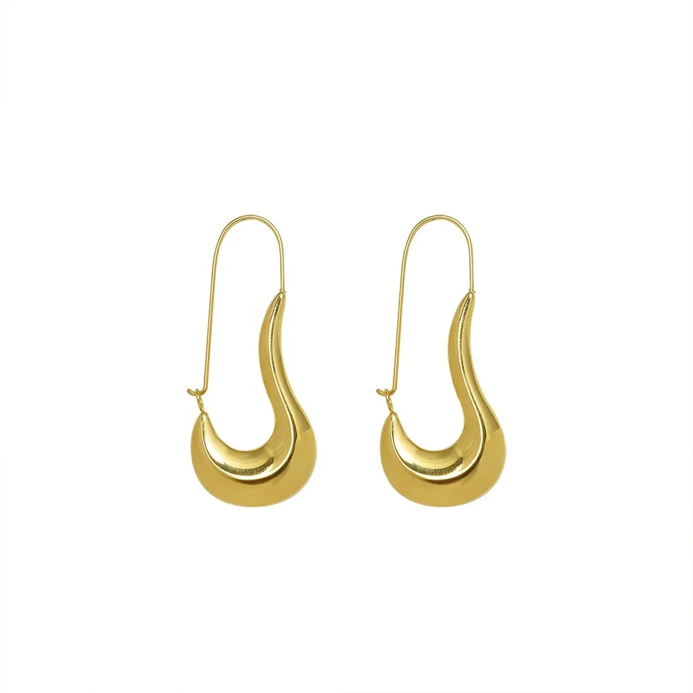 Ins Fashion High Quality Earrings 18k Gold Geometric Stainless Steel Earrings Jewelry 1