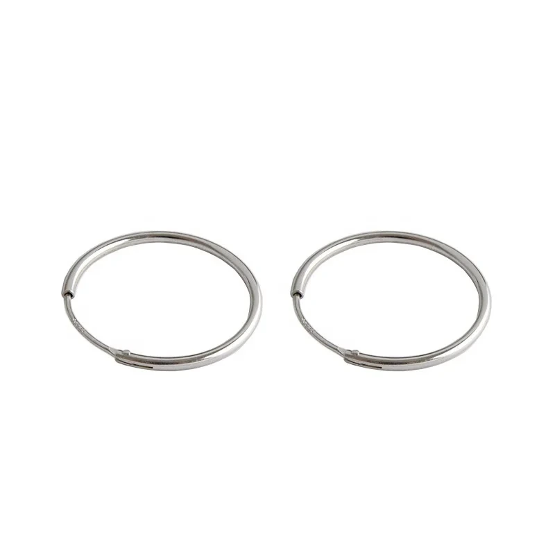 New Korean Trendy S925 Sterling Silver Huggie Hoop Earrings 1