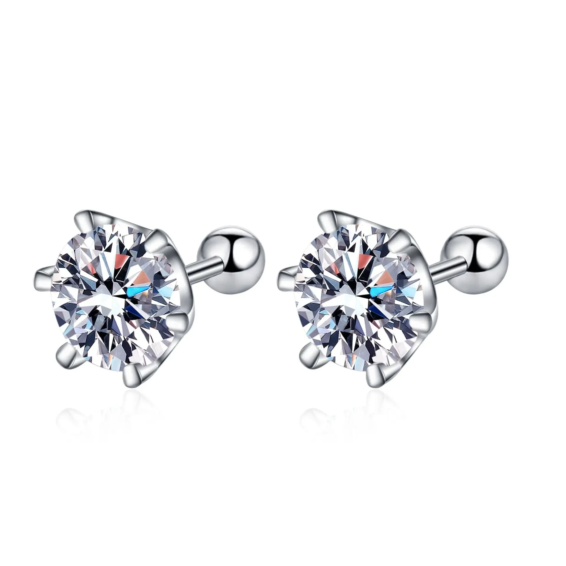 2024 New Quality 925 Sterling Silver Waterproof Women Luxury Vvs Moissanite Stud Earrings For Women 1